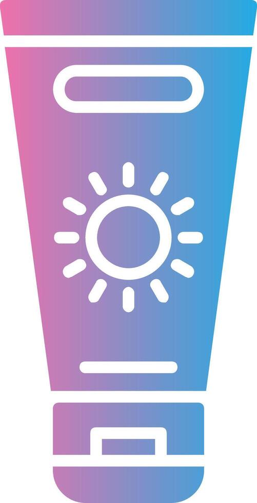Sun Cream Glyph Gradient Icon Design vector