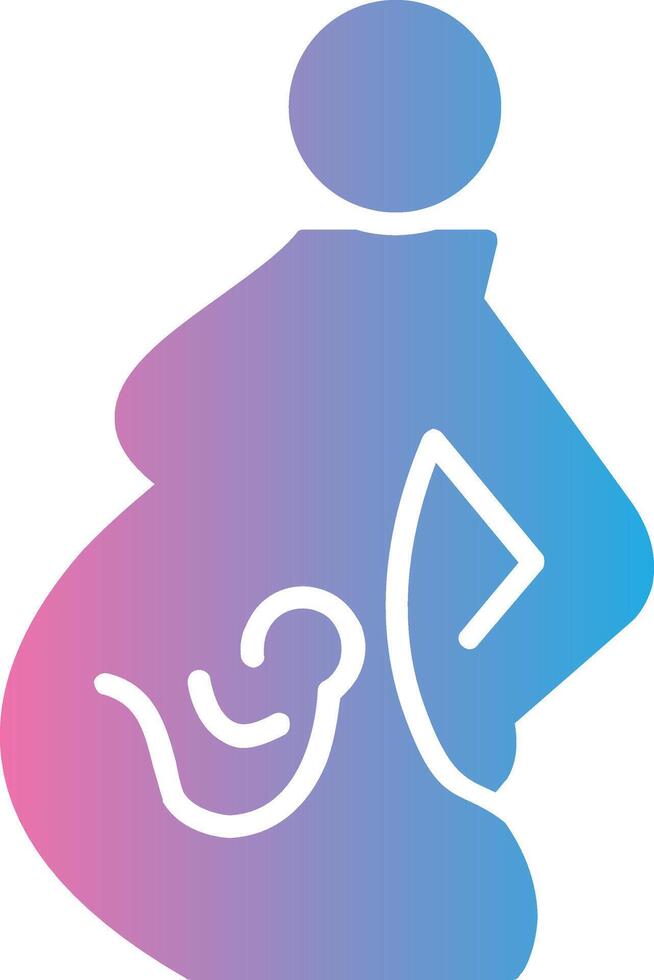 Pregnency Glyph Gradient Icon Design vector