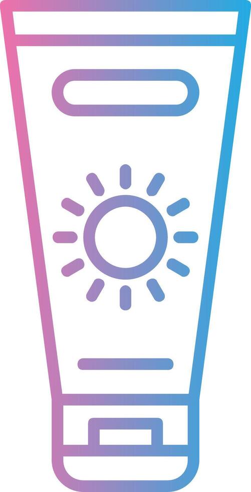Sun Cream Line Gradient Icon Design vector