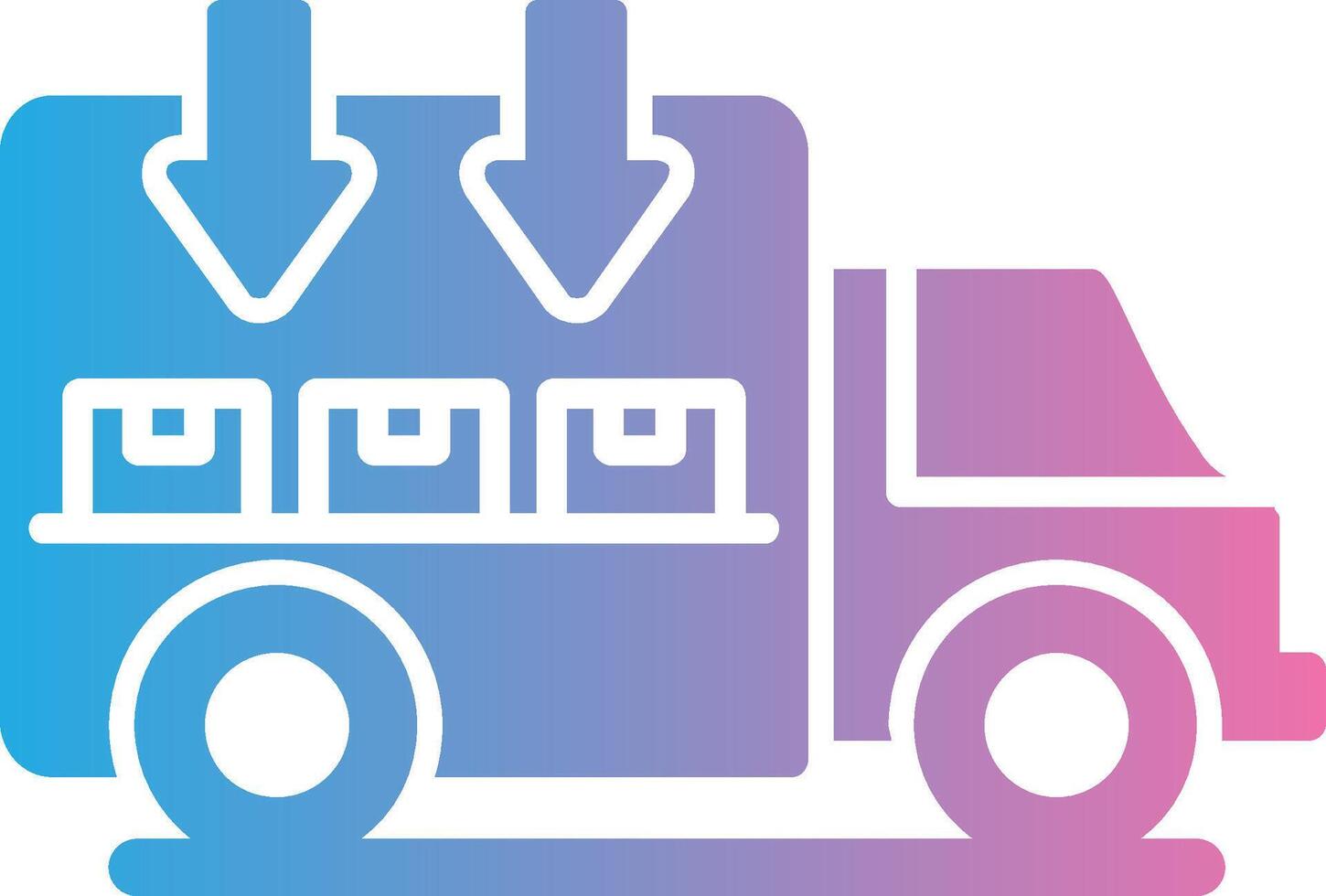 Courier And Outsourcing Glyph Gradient Icon Design vector