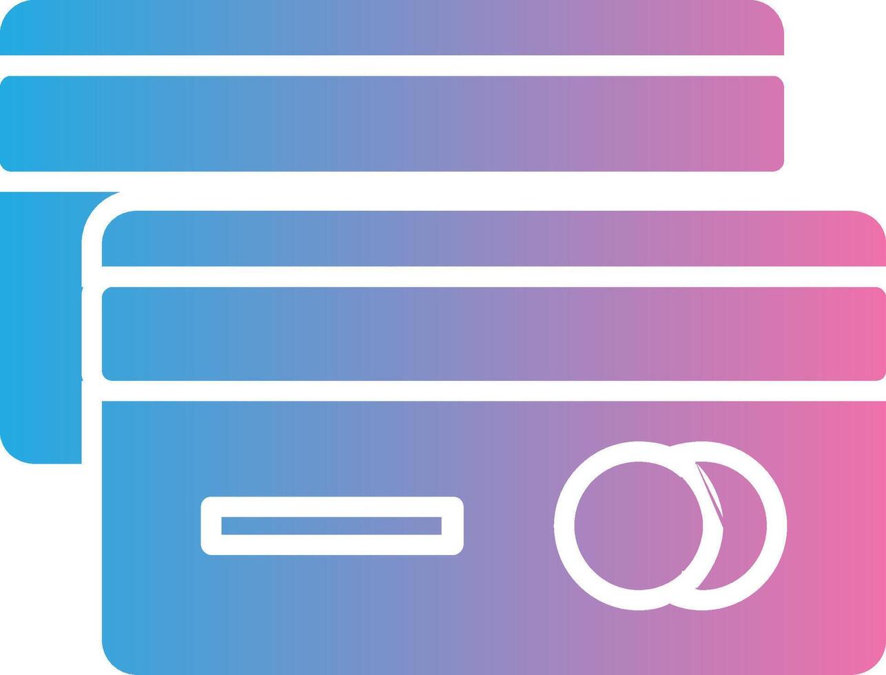 Credit Cards Glyph Gradient Icon Design vector