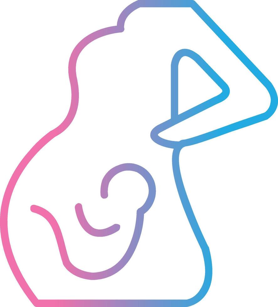 Obstetrics Line Gradient Icon Design vector