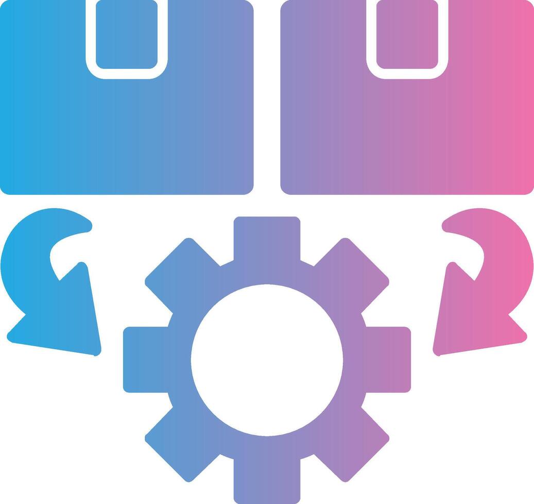 Order Processing Glyph Gradient Icon Design vector
