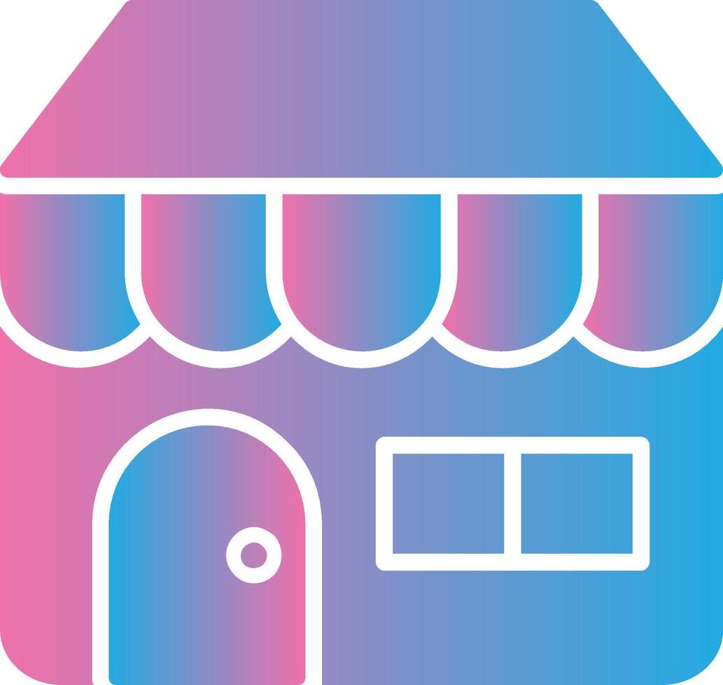 Market Place Glyph Gradient Icon Design vector