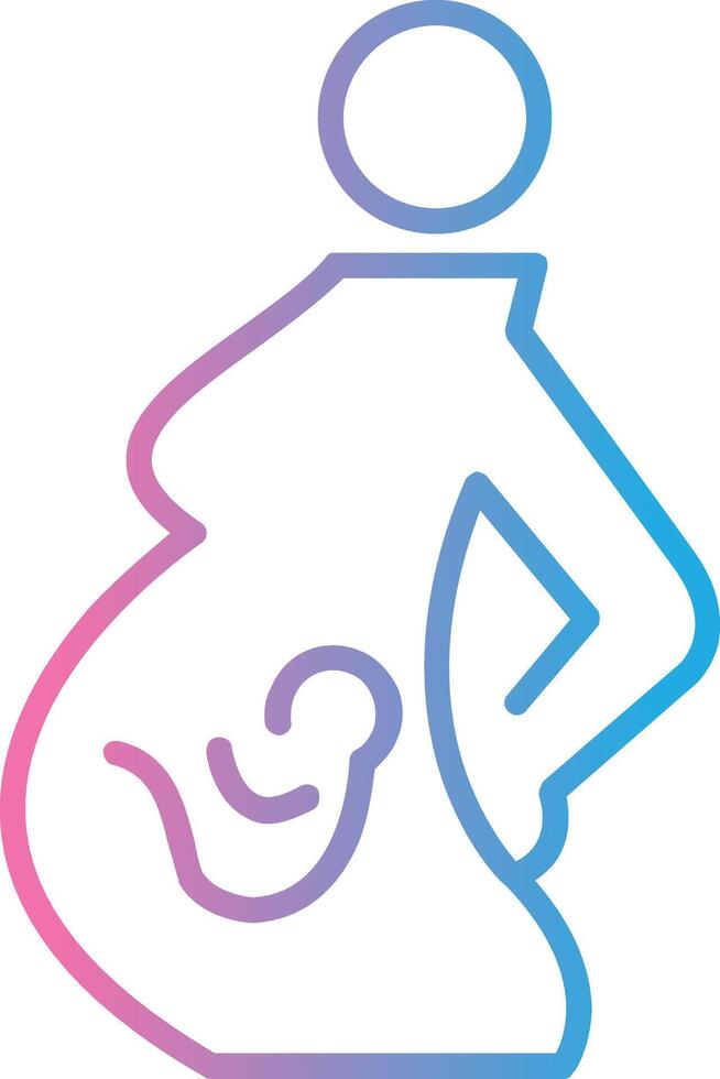 Pregnency Line Gradient Icon Design vector