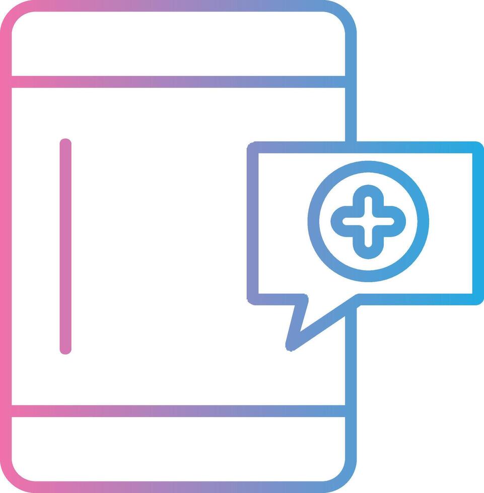 OnLine Gradient Multi Circle Medical Help Line Gradient Icon Design vector