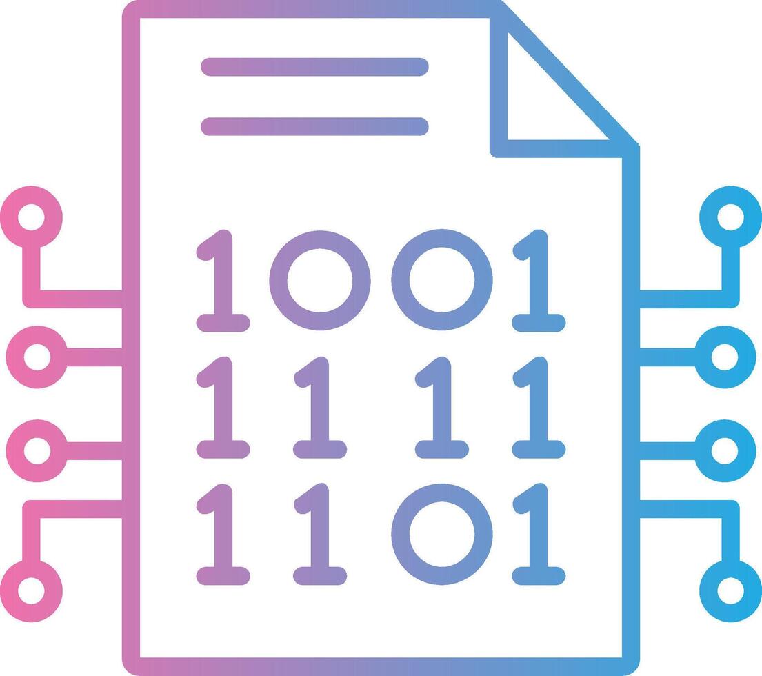 Encryption Data Line Gradient Icon Design vector