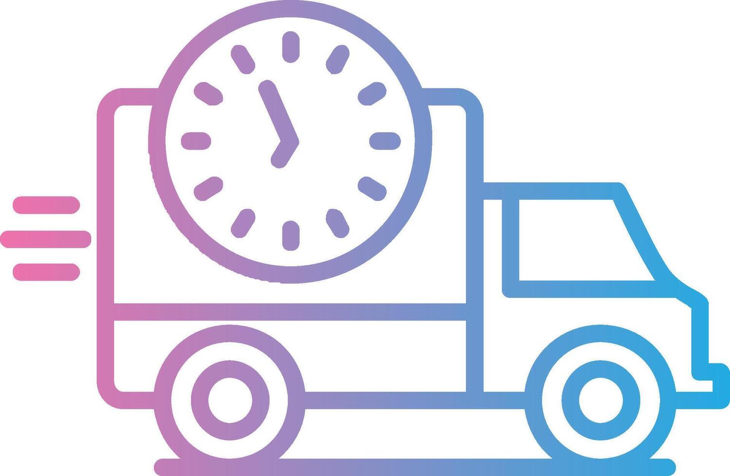 Delivery Time Line Gradient Icon Design vector