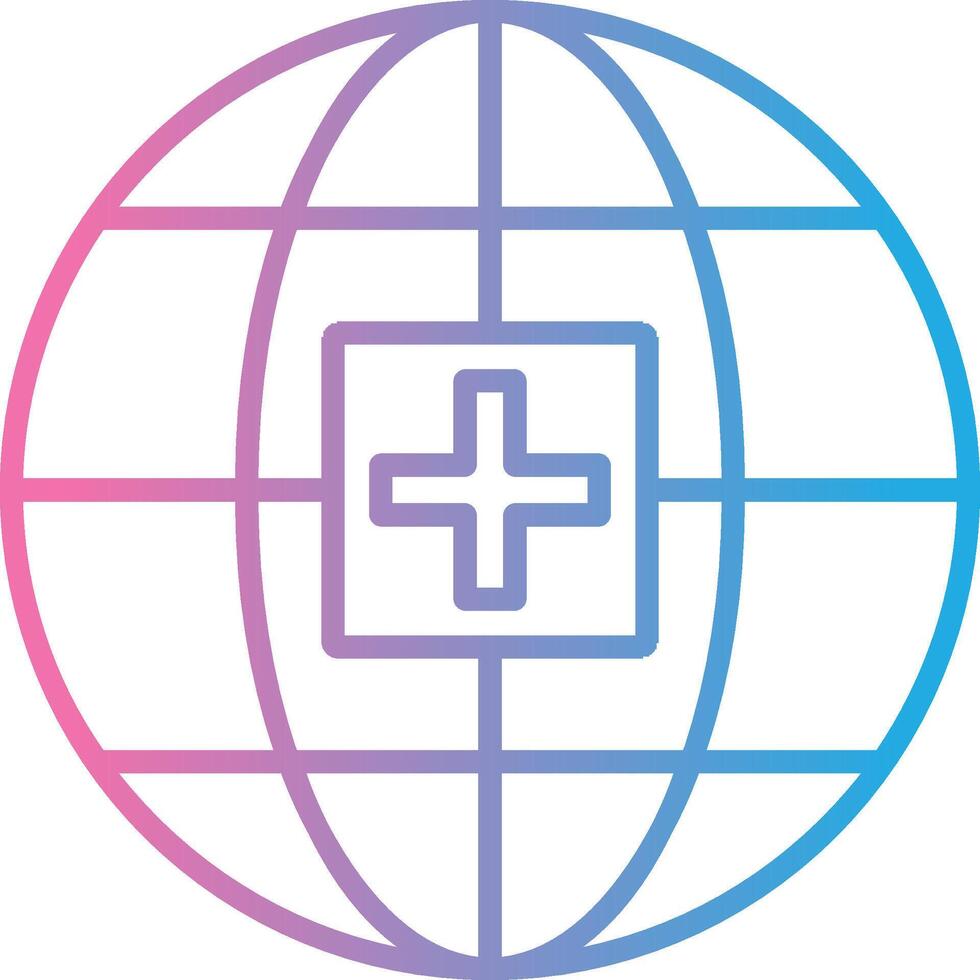 Global Medical Service Line Gradient Icon Design vector