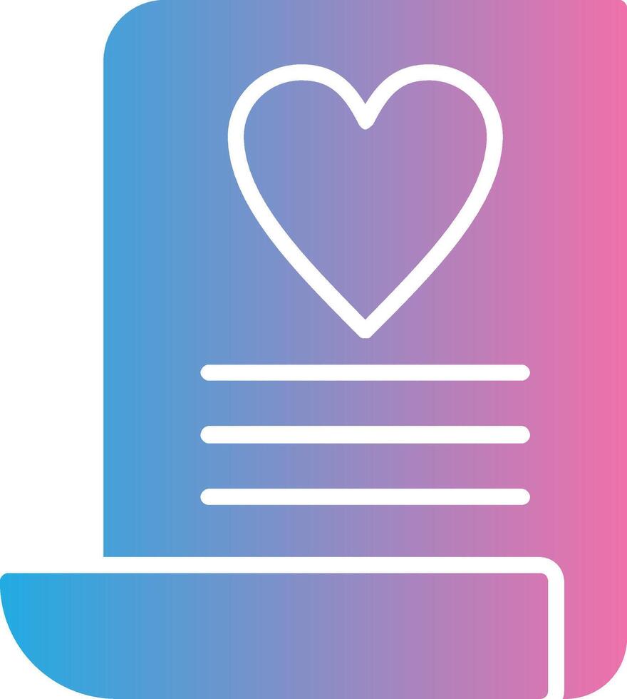 Wish List Glyph Gradient Icon Design vector