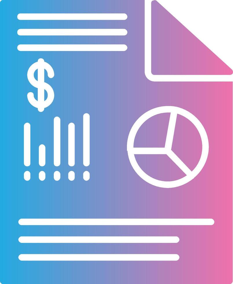 Financial Data Glyph Gradient Icon Design vector