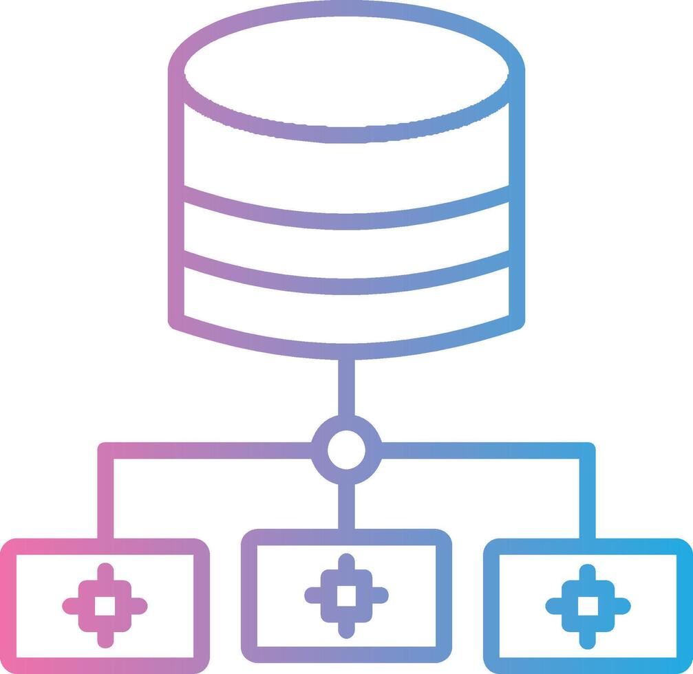 Big Data Line Gradient Icon Design vector