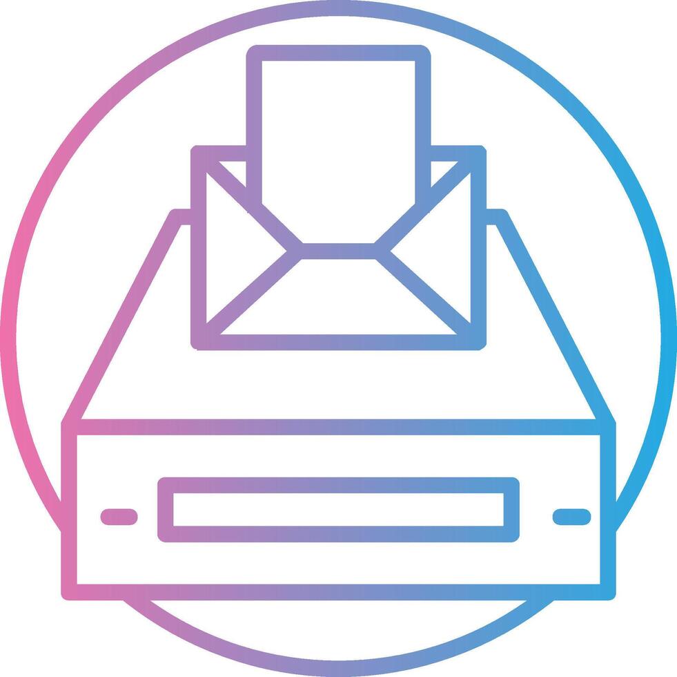 Project Inbox Line Gradient Icon Design vector