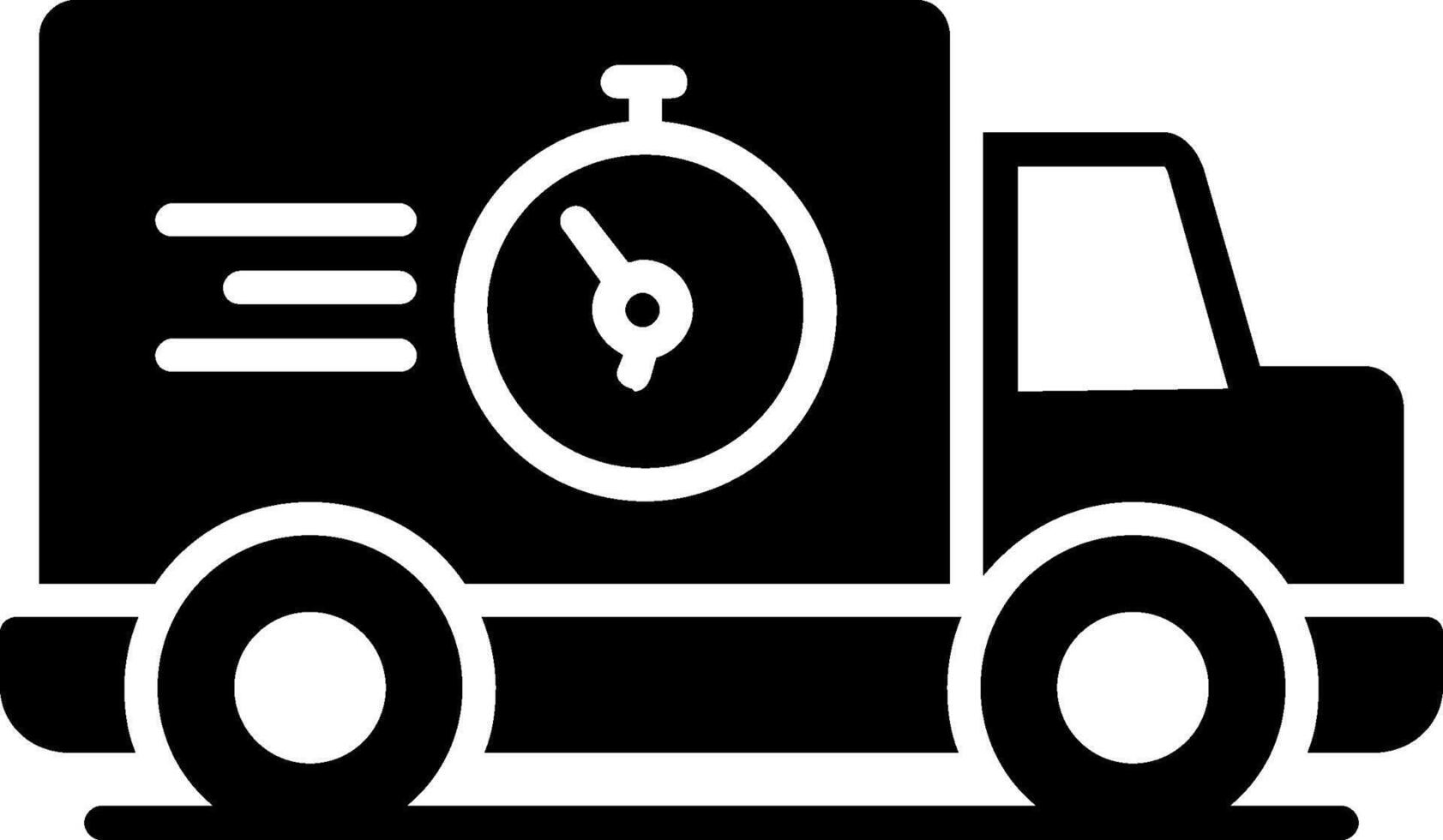 Fast Delivery Glyph Icon Design vector