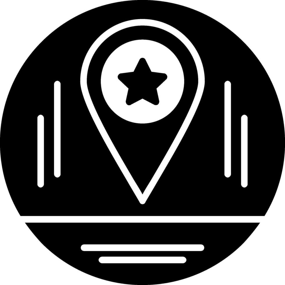 Map Marker Glyph Icon Design vector