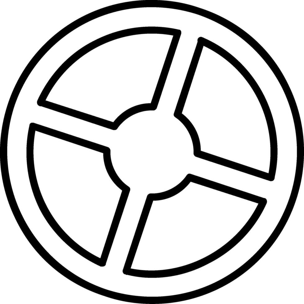 Steering Line Icon Design vector