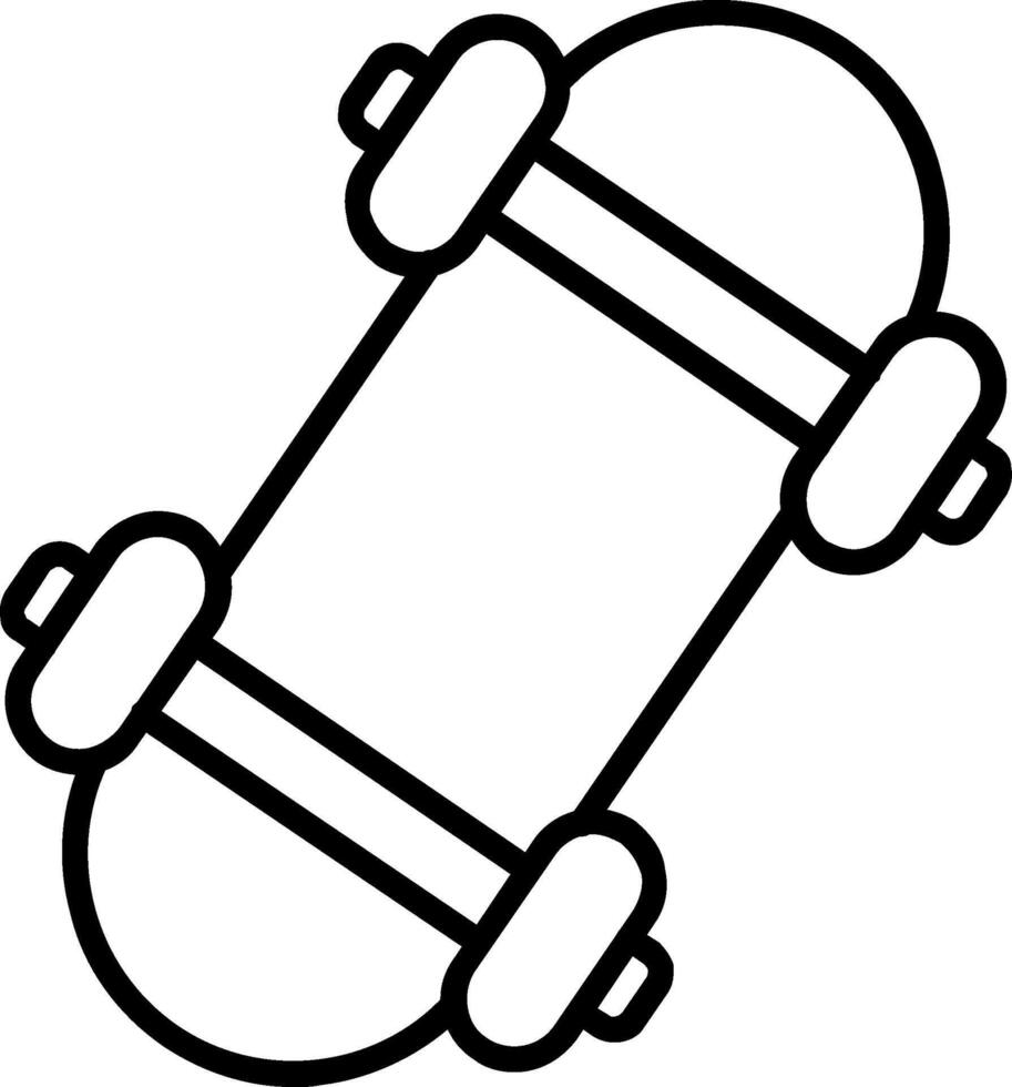 Skateboard Line Icon Design vector