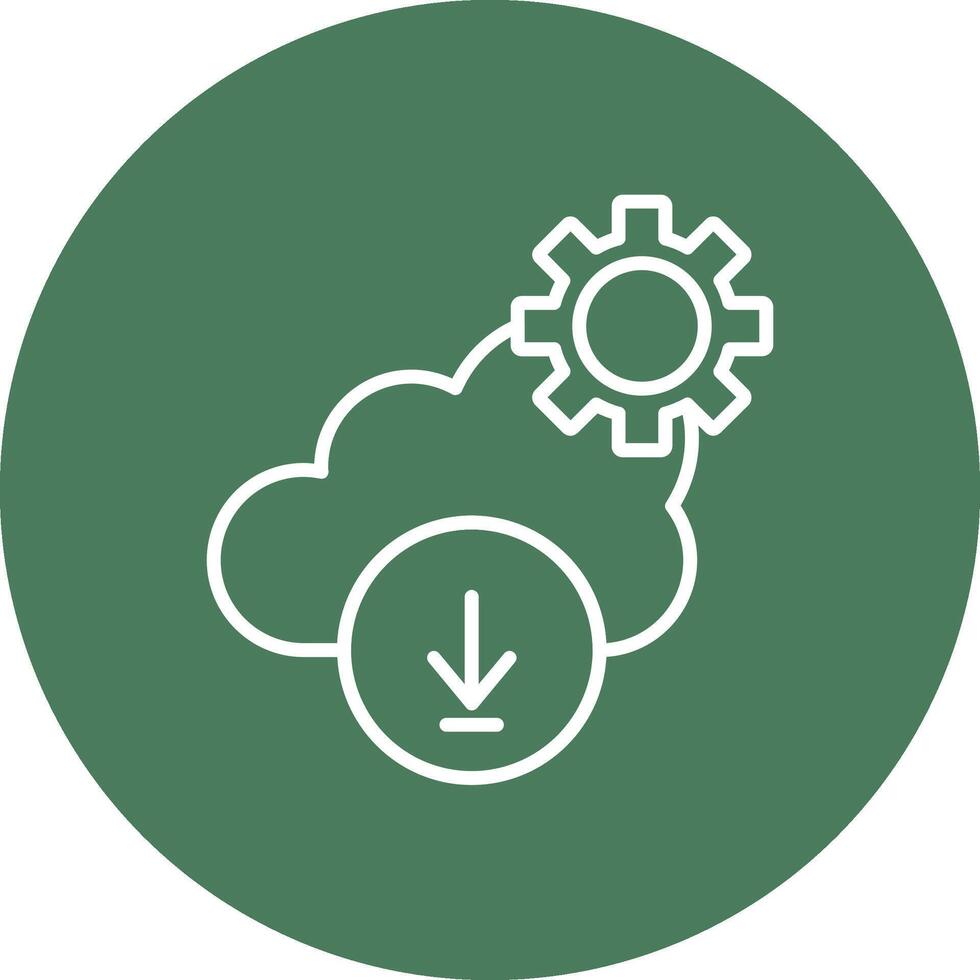 Downwards Line Multi Circle Icon vector