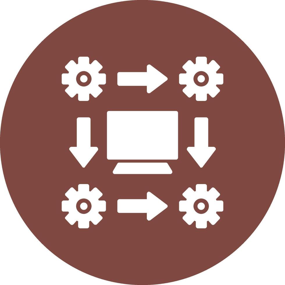 Workflow Glyph Multi Circle Icon vector