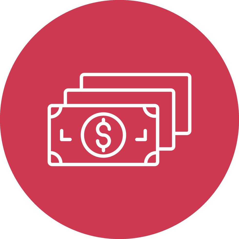 Money Line Multi Circle Icon vector