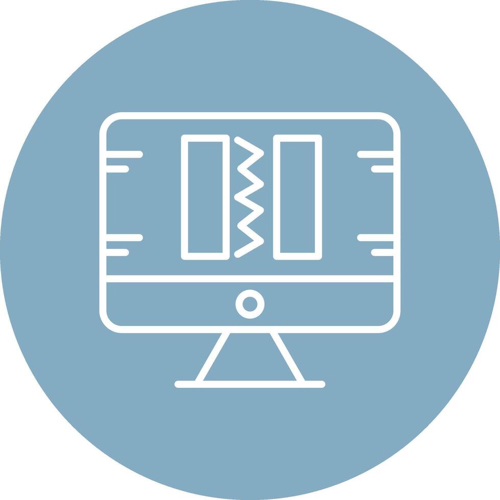 Broken Code Line Multi Circle Icon vector