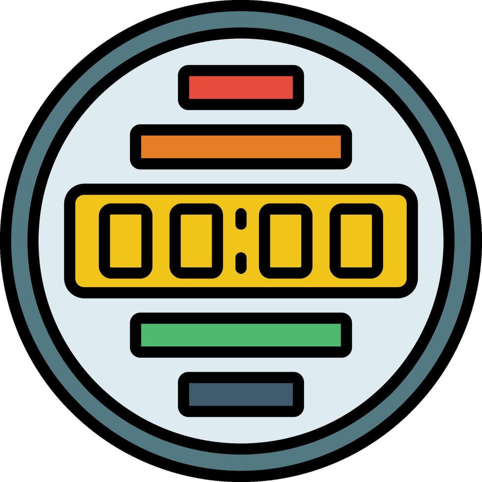 Gauge Line Filled Icon vector