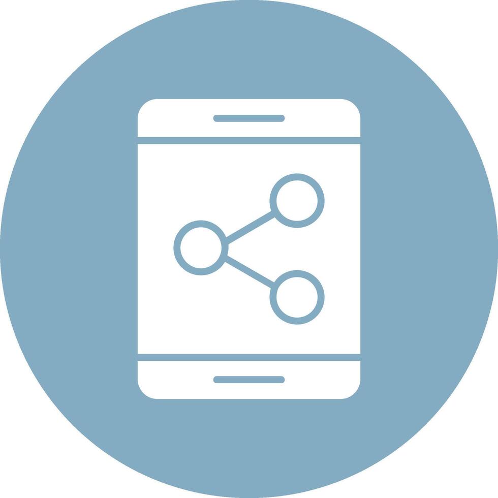 Sharing Glyph Multi Circle Icon vector