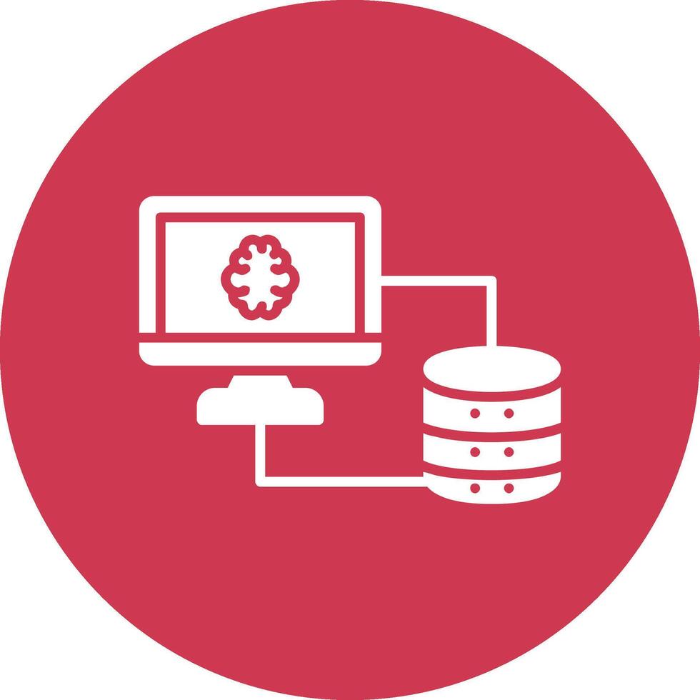 Database Glyph Multi Circle Icon vector