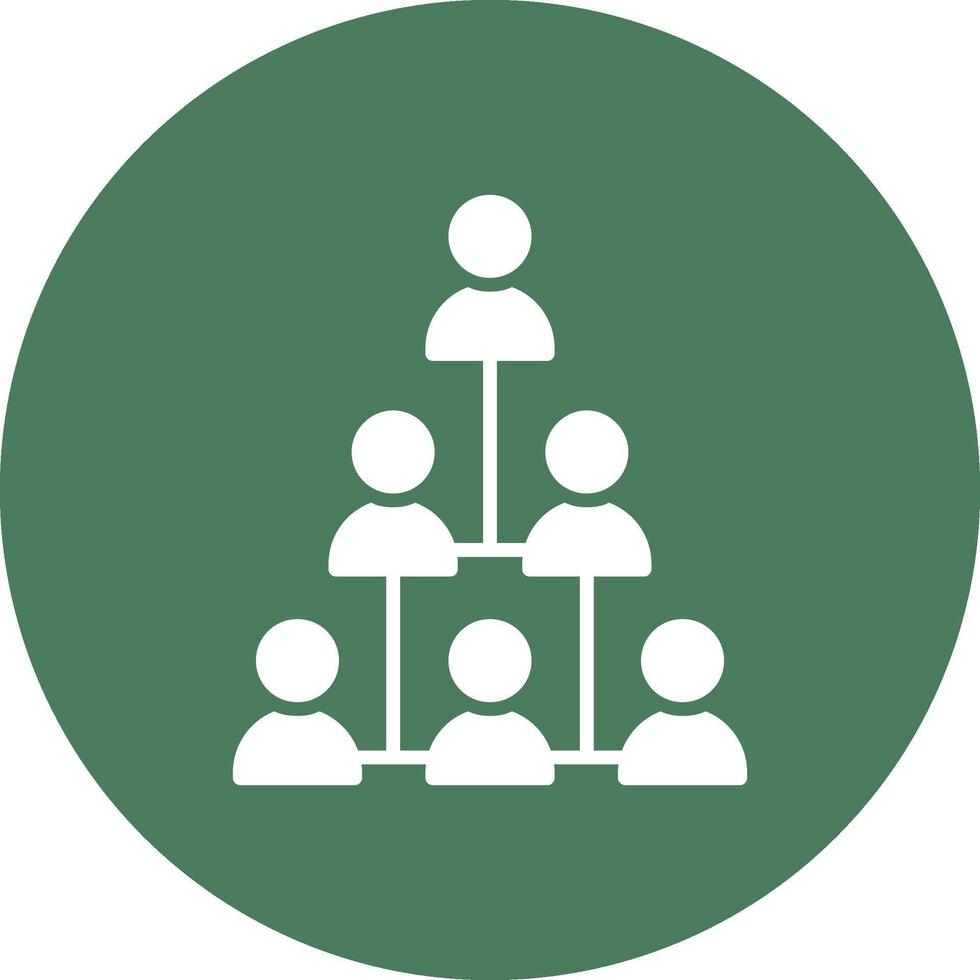 Hierarchical Structure Glyph Multi Circle Icon vector