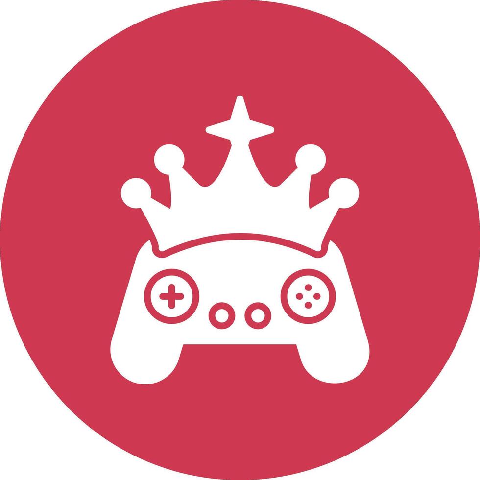 Crown Glyph Multi Circle Icon vector