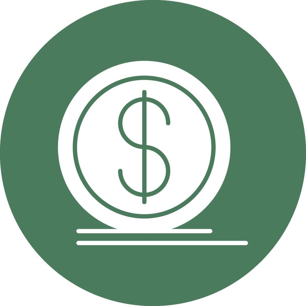 Dollar Coin Glyph Multi Circle Icon vector