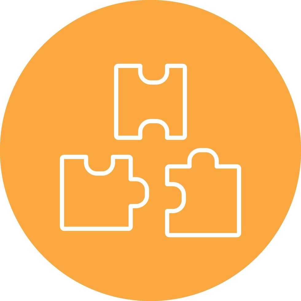 Puzzle Line Multi Circle Icon vector