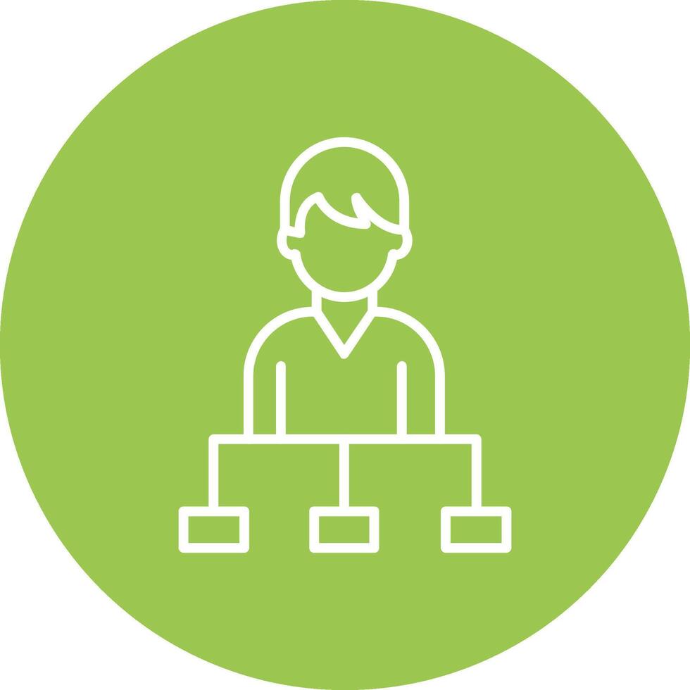 Hierarchy Line Multi Circle Icon vector