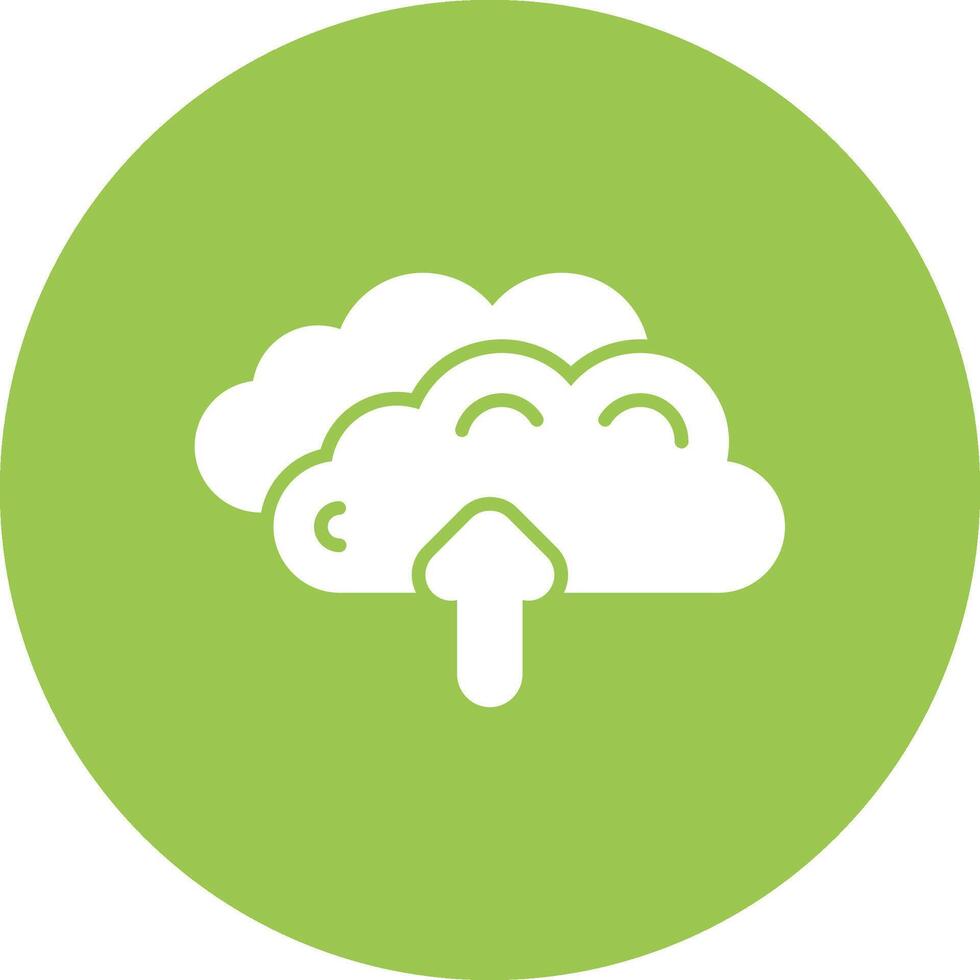 Clouds Glyph Multi Circle Icon vector