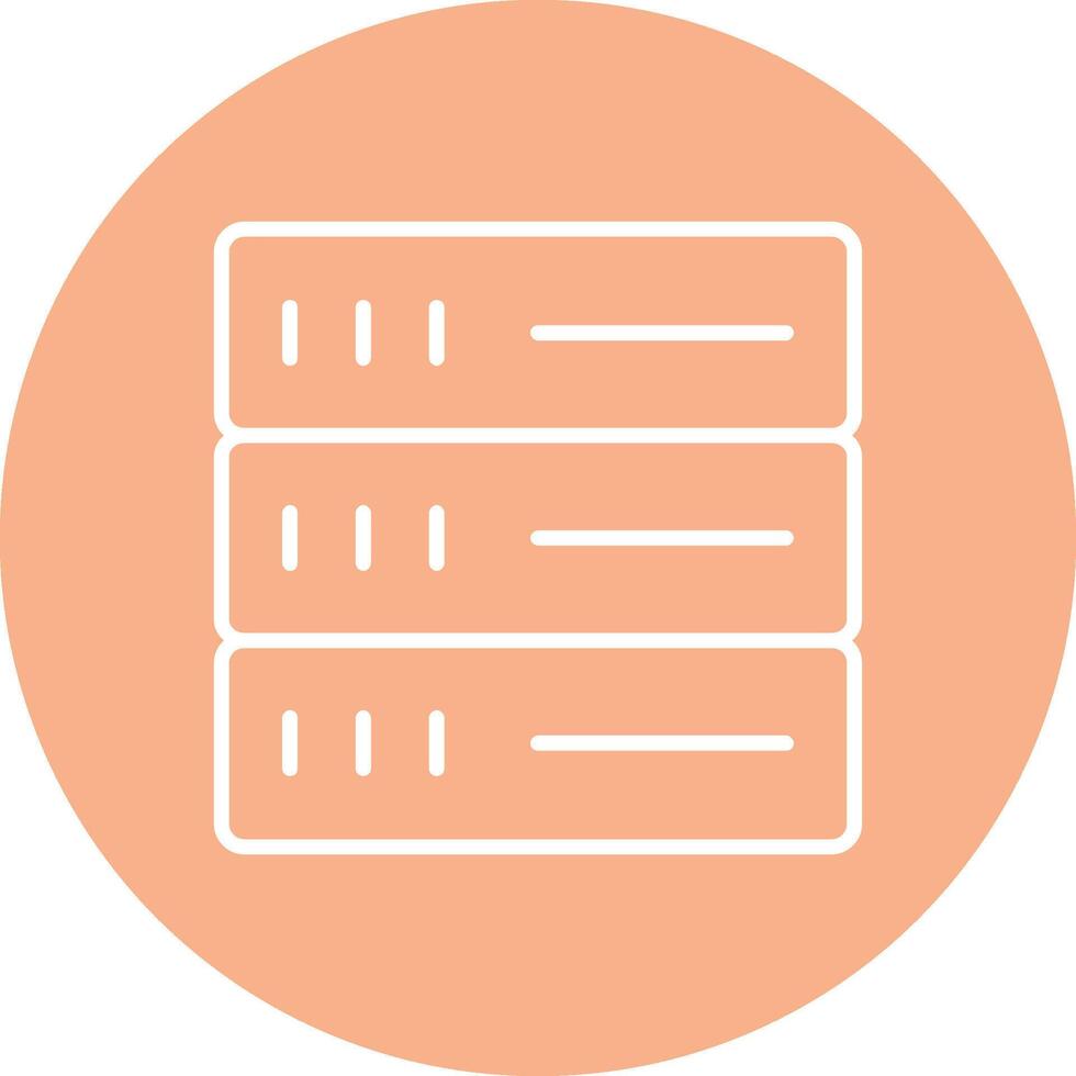 Database Line Multi Circle Icon vector