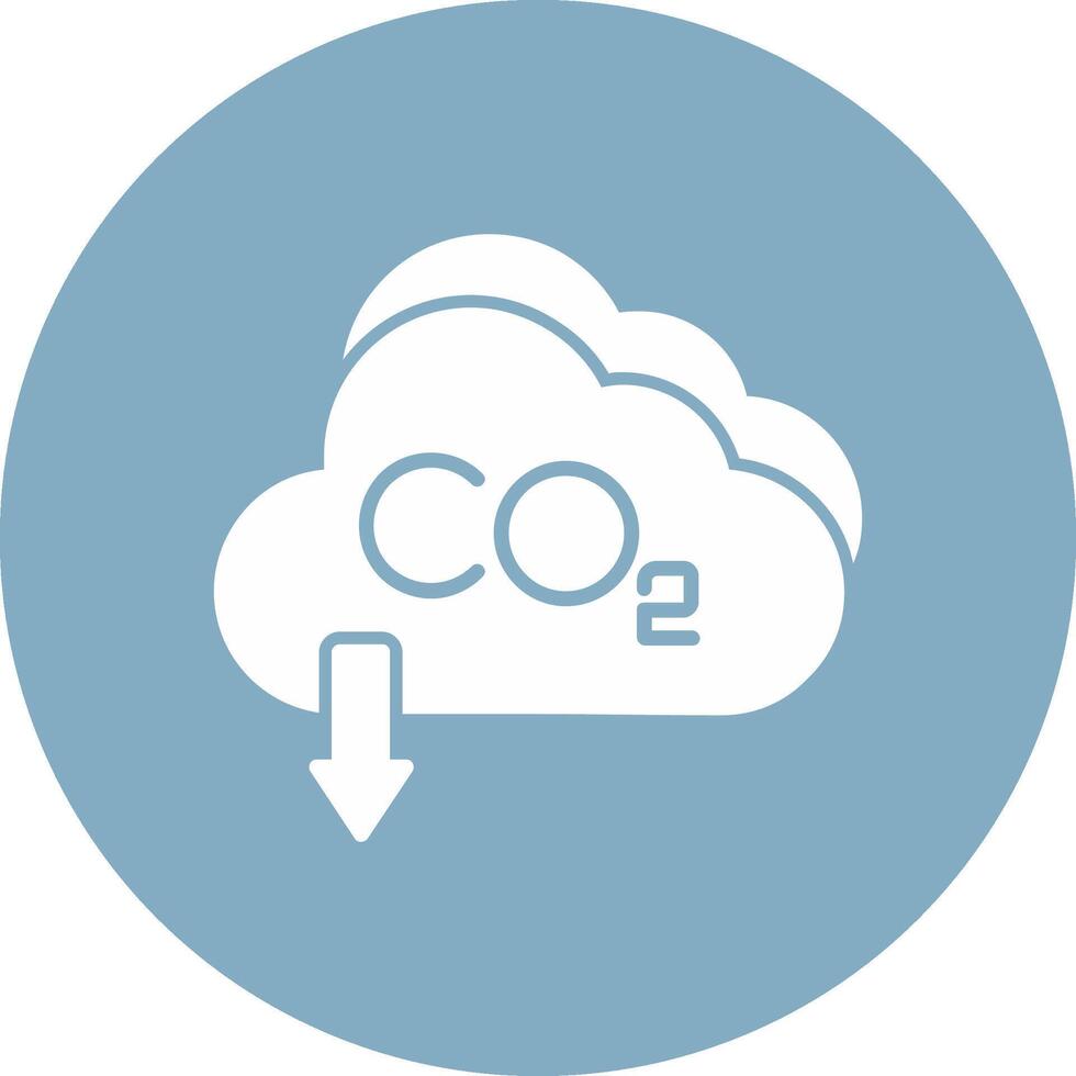 Co2 Glyph Multi Circle Icon vector
