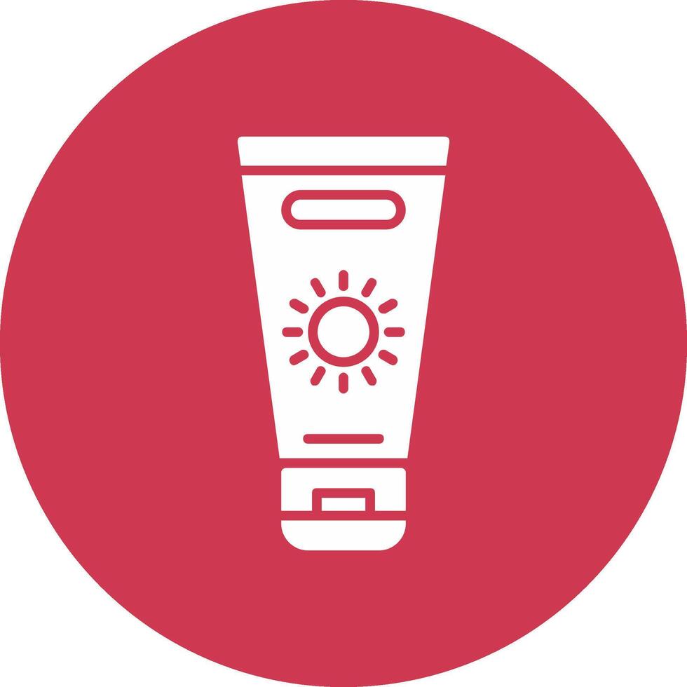 Sun Cream Glyph Multi Circle Icon vector