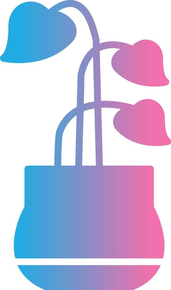 Rubber Plant Glyph Gradient Icon Design vector