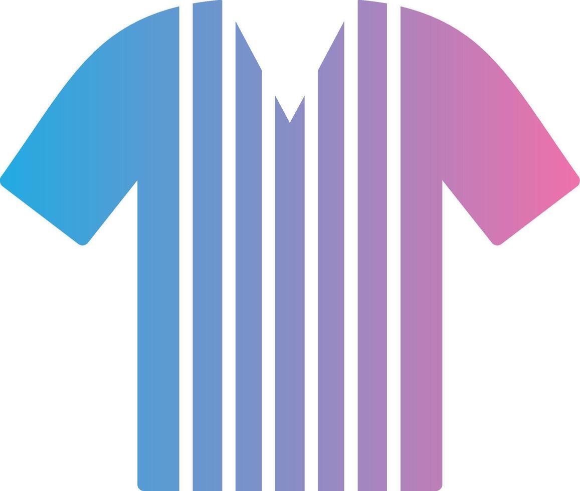 Shirt Glyph Gradient Icon Design vector