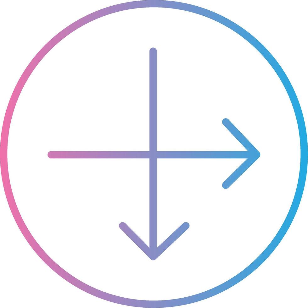 Intersect Line Gradient Icon Design vector