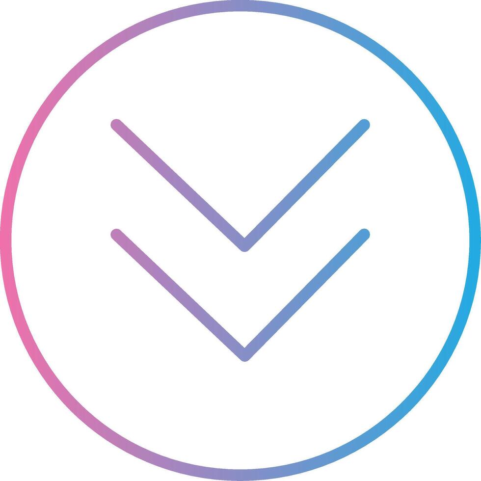 Chevron Line Gradient Icon Design vector