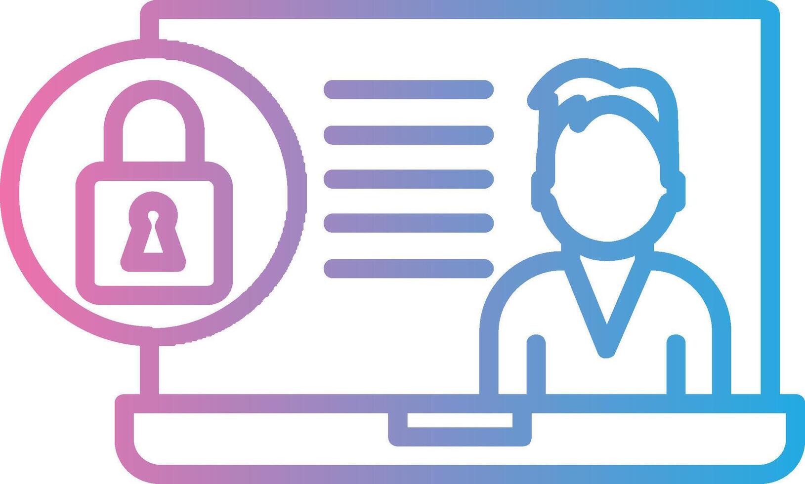 Personal Data Line Gradient Icon Design vector