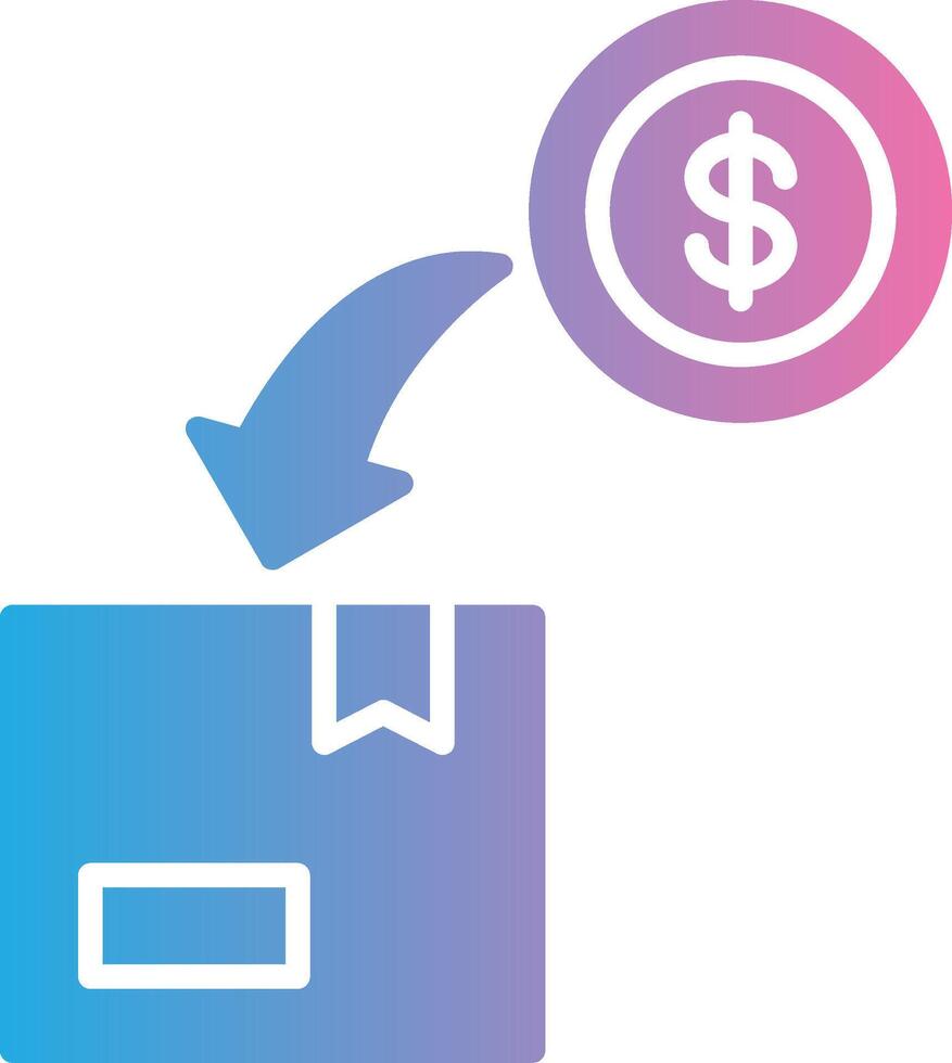 Fundraising Glyph Gradient Icon Design vector