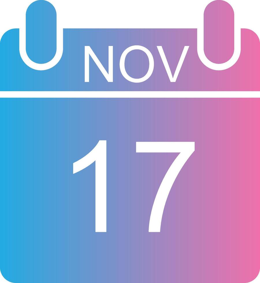 November Glyph Gradient Icon Design vector