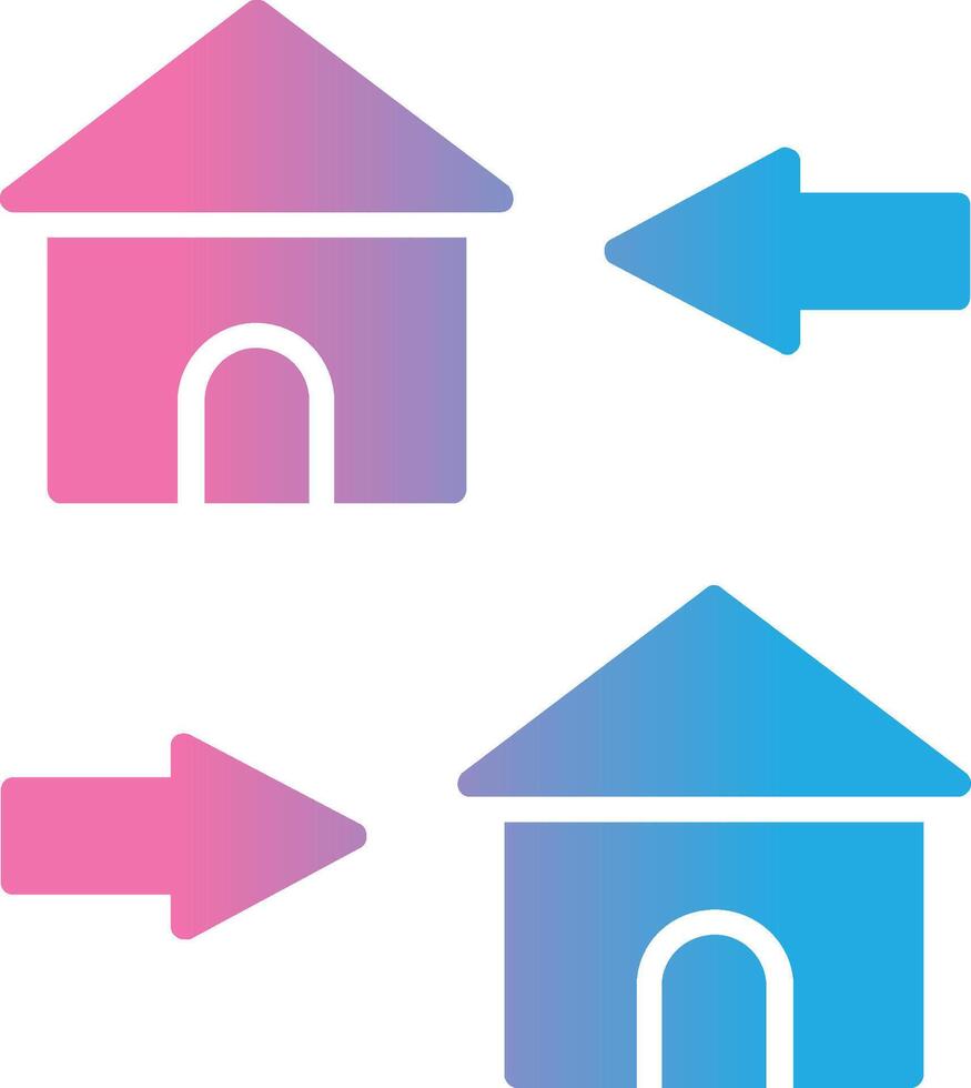 Change Of Housing Glyph Gradient Icon Design vector