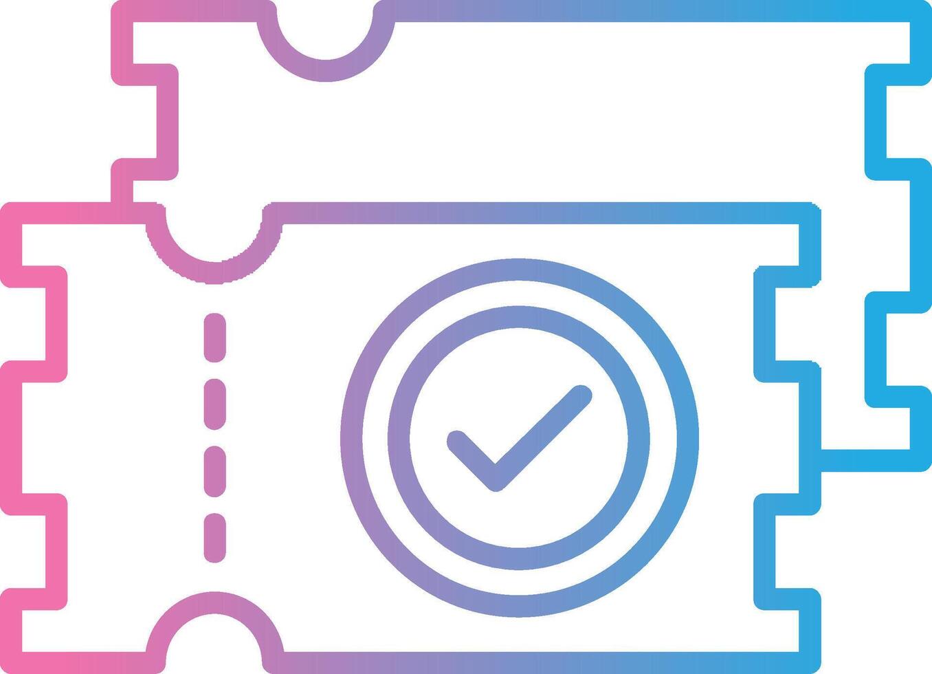 Tickets Line Gradient Icon Design vector
