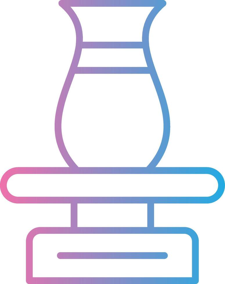 Ceramic Line Gradient Icon Design vector