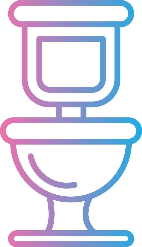 Toilet Line Gradient Icon Design vector