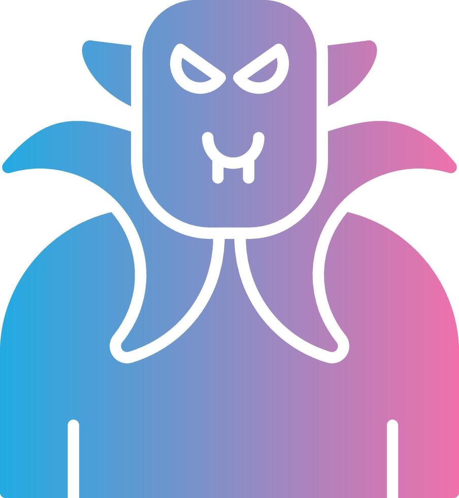Dracula Glyph Gradient Icon Design vector