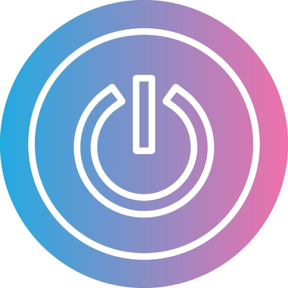 Power Button Glyph Gradient Icon Design vector